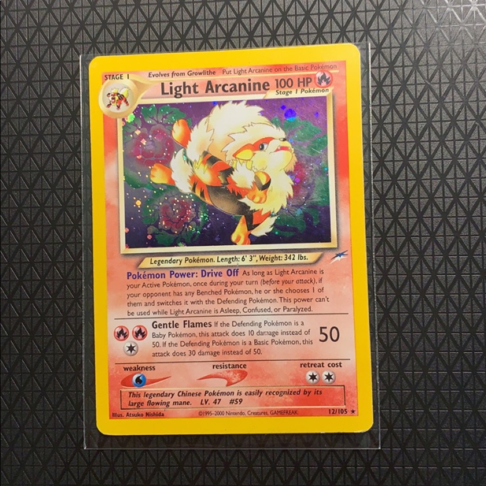 LIGHT ARCANINE 12/105 HOLO NEO DESTINY POKEMON CARD (Vintage)